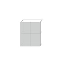 Гранд шкаф настенный 2D/60-29 белый/ дуб йорк серый