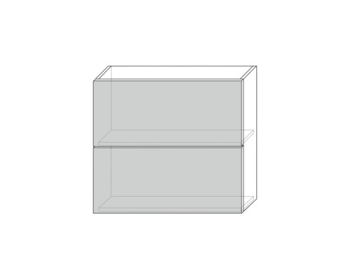 Гранд шкаф настенный 2DG/80 серый/ дуб йорк серый