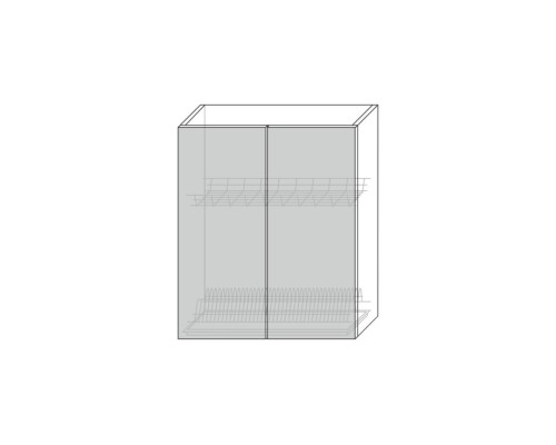 Гранд шкаф для сушки посуды 2D/60-29 белый/ дуб йорк серый