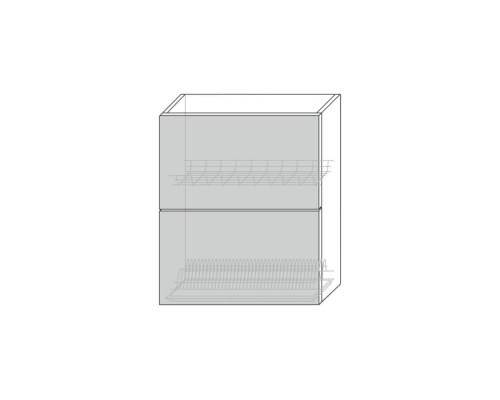 Гранд шкаф для сушки посуды 2DG/80 белый/ дуб йорк серый