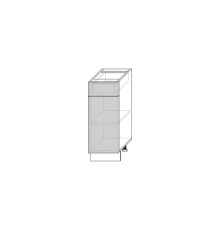 Вилма шкаф для кухни 1D1S/40 белый глянец