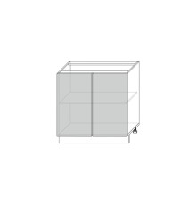 Вилма шкаф для кухни 2D/80 белый глянец