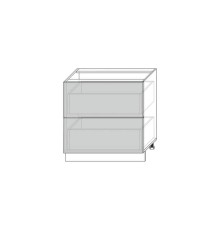 Вилма шкаф для кухни 2S/80 белый глянец