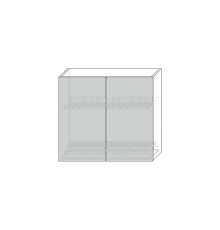 Гранд шкаф для сушки посуды 2D/80 белый/ дуб йорк серый