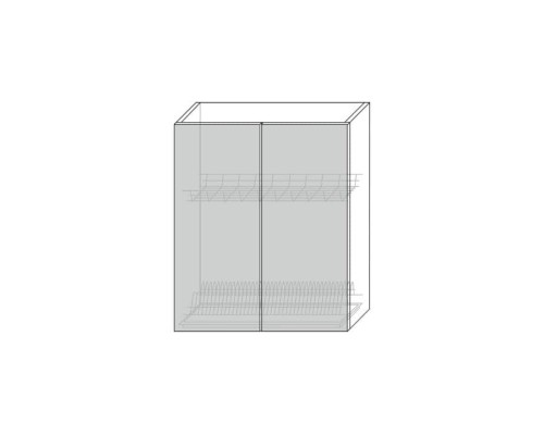 Гранд шкаф для сушки посуды 2D/60 серый/ дуб йорк песочный