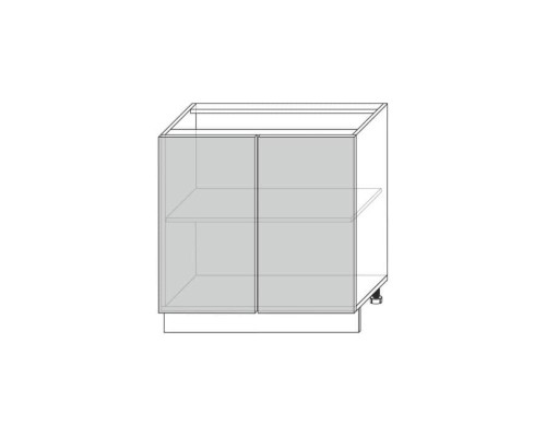 Вилма шкаф для кухни 2D/80 белый глянец