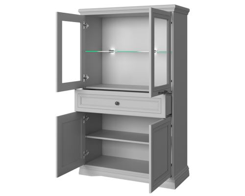 Валенсия Шкаф с витриной 2V2D1S