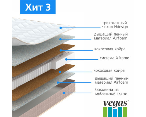 Матрас ортопедический Вегас Хит 3 90х200